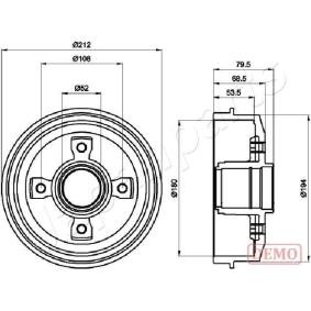 Bremstrommel für CITROËN von JAPANPARTS
