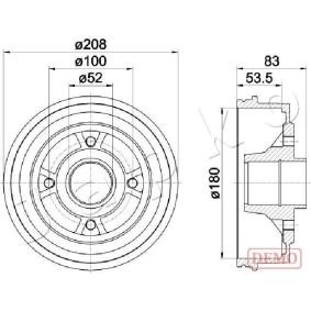 Achetez des Tambour de frein JAPKO 560709C à prix pour 39,30 €