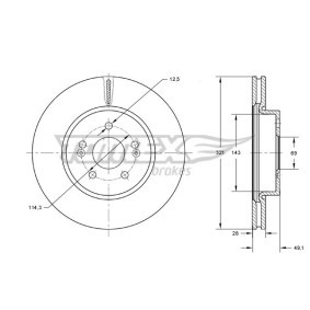 Bremsscheibe TX 73-32 von TOMEX brakes günstig für 77,32 € online kaufen