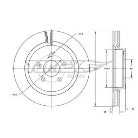 Bremsscheibe TX 73-52 von TOMEX brakes günstig für 77,32 € online kaufen
