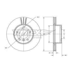 Bremsscheibe für BMW von TOMEX brakes