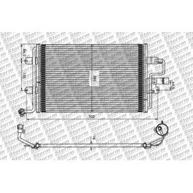 Klimakondensator des Herstellers STORM QUALITY PARTS - Originalware Artikelnummer: 97002