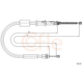 Handbremsseil 92.321.6 von COFLE günstig für 13,44 € online kaufen