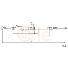 Handbremsseil 92.451.1 von COFLE günstig für 21,47 € online kaufen
