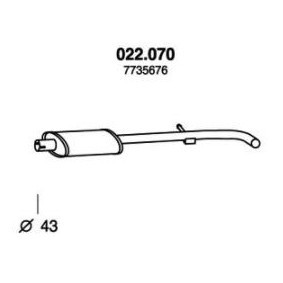 Köp Mittenljuddämpare av PEDOL 022.070 till det låga priset 319,22 kr