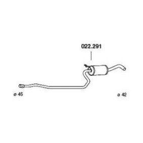 Acquista Marmitta centrale da PEDOL 022.291 a buon mercato per soli 46,28 €