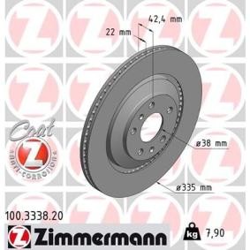 Compre Disco de travão da ZIMMERMANN 100.3338.20 a um preço baixo por 68,55 €