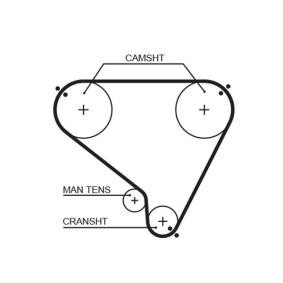 Achetez des Courroie de distribution GATES T104RB à prix pour 81,35 €