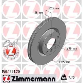 Compre Disco de travão da ZIMMERMANN 150.1291.20 a um preço baixo por 59,76 €