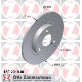 Bremsscheibe 180.2019.00 von ZIMMERMANN günstig für 72,19 € online kaufen