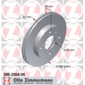 Bremsscheibe für NISSAN von ZIMMERMANN
