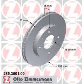 Bremsscheibe 285.3501.00 von ZIMMERMANN günstig für 174,87 € online kaufen