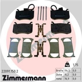 Bremsbeläge 22091.150.2 von ZIMMERMANN günstig für 117,47 € online kaufen
