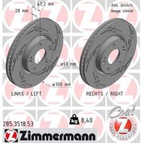 Bremsscheibe 285.3518.53 von ZIMMERMANN günstig für 116,01 € online kaufen