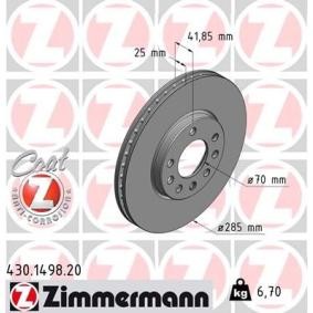 Bremsscheibe 430.1498.20 von ZIMMERMANN günstig für 57,05 € online kaufen