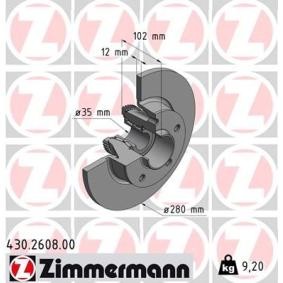 Bremsscheibe für NISSAN von ZIMMERMANN