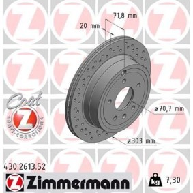 Bremsscheibe 430.2613.52 von ZIMMERMANN günstig für 106,33 € online kaufen