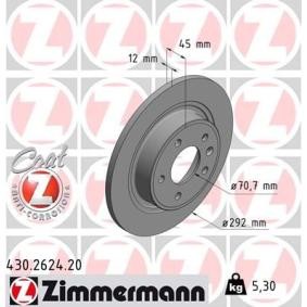 Bremsscheibe 430.2624.20 von ZIMMERMANN günstig für 46,13 € online kaufen