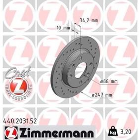 Bremsscheibe 440.2031.52 von ZIMMERMANN günstig für 48,36 € online kaufen