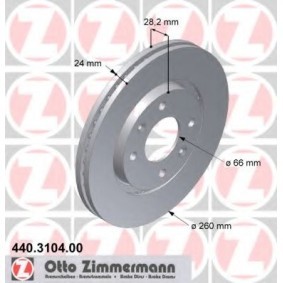 Bremsscheibe 440.3104.00 von ZIMMERMANN günstig für 117,20 € online kaufen