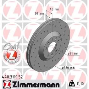 Bremsscheibe 440.3119.52 von ZIMMERMANN günstig für 117,20 € online kaufen