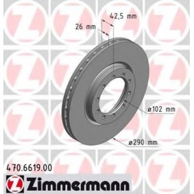 Acquista Disco freno da ZIMMERMANN 470.6619.00 a buon mercato per soli 163,33 €