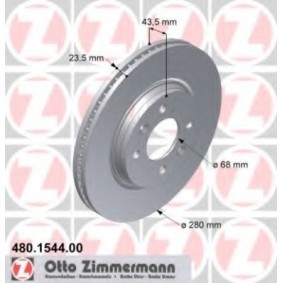 Bremsscheibe 480.1544.00 von ZIMMERMANN günstig für 108,83 € online kaufen