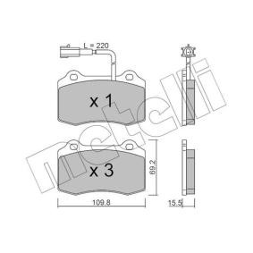 Achetez des Plaquettes de frein METELLI 22-0251-7 à prix pour 68,72 €