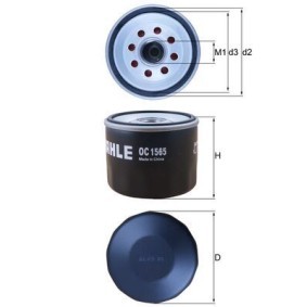 Acquista Filtro olio da MAHLE ORIGINAL online per Tourneo Courier V769 MPV (N1P) a prezzi moderati