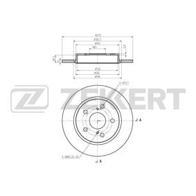 Bremsscheibe für TOYOTA von ZEKKERT