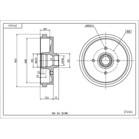 Acquista Tamburo freno da HART 214 464 a buon mercato per soli 20,74 €