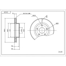 Bremsscheiben des Herstellers HART - Originalware Artikelnummer: 224 201