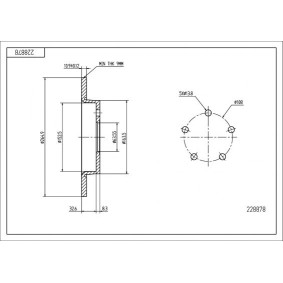Bremsscheiben des Herstellers HART - Originalware Artikelnummer: 228 878