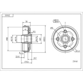 Acquista Tamburo freno da HART 234 161 a buon mercato per soli 24,69 €