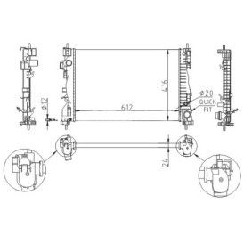 Acquista Radiatore motore da HART 611 775 a buon mercato per soli 124,70 €