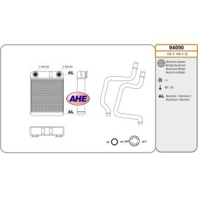 Compre Permutador de calor, aquecimento do habitáculo da AHE 94090 a um preço baixo por 111,96 €