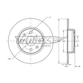 Bremsscheibe von TOMEX brakes