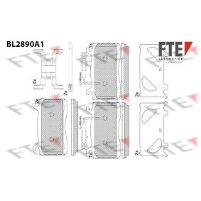 Bremsbeläge BL2890A1 von FTE günstig für 114,28 € online kaufen