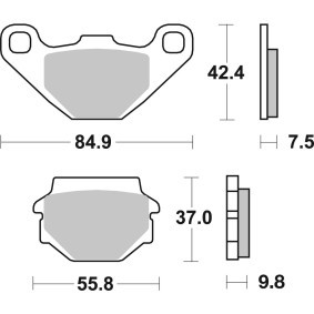 Bremsbeläge des Herstellers sbs - Originalware Artikelnummer: 586RSI