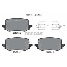 Compre Pastilhas de travão de TEXTAR online para Santa Cruz (NX4a OB) a preços moderados