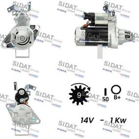 Anlasser des Herstellers SIDAT - Originalware Artikelnummer: S12DE0519A2