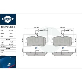 Bremsbeläge für PEUGEOT von ROTINGER