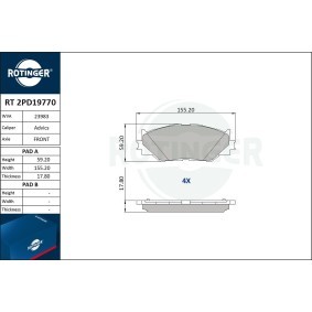 Compre Pastilhas de travão da ROTINGER RT 2PD19770 a um preço baixo por 43,56 €