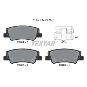 Compre Pastilhas de travão de TEXTAR online para Santa Cruz (NX4a OB) a preços moderados