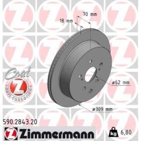 Bremsscheibe 590.2843.20 von ZIMMERMANN günstig für 67,63 € online kaufen