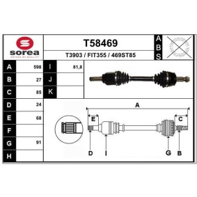Antriebswelle T58469 von EAI günstig für 118,37 € online kaufen