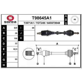 Compre Veio de transmissão de EAI online para RX (MHU3_, GSU3_, MCU3_) a preços moderados