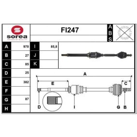 Acquista Semiasse da SERA FI247 a buon mercato per soli 184,75 €