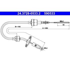 Acquista Cavo frizione da ATE 24.3728-0533.2 a buon mercato per soli 25,25 €
