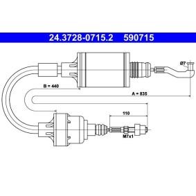 Compre Cabo de aço, accionamento da embraiagem da ATE 24.3728-0715.2 a um preço baixo por 50,22 €